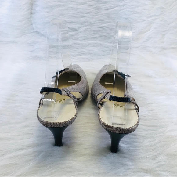 FERRAGAMO Slingback Pump Shoes Gray - Picture 4 of 8